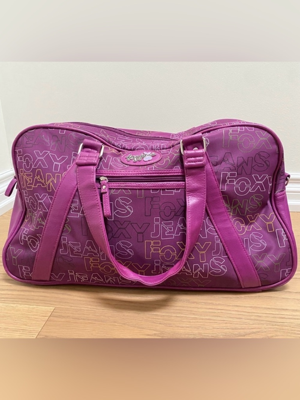 Foxy Jeans Purple Monogram Duffle Bag